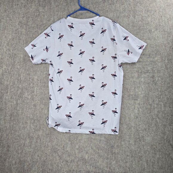 Denim & Flower Ricky Singh Flamingo Print T-Shirt - Picture 2 of 10